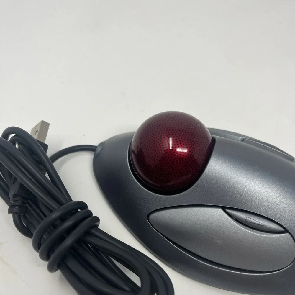 Logitech T-BC21 Trackman Marble Mouse Silver USB Optical Trackball Tested